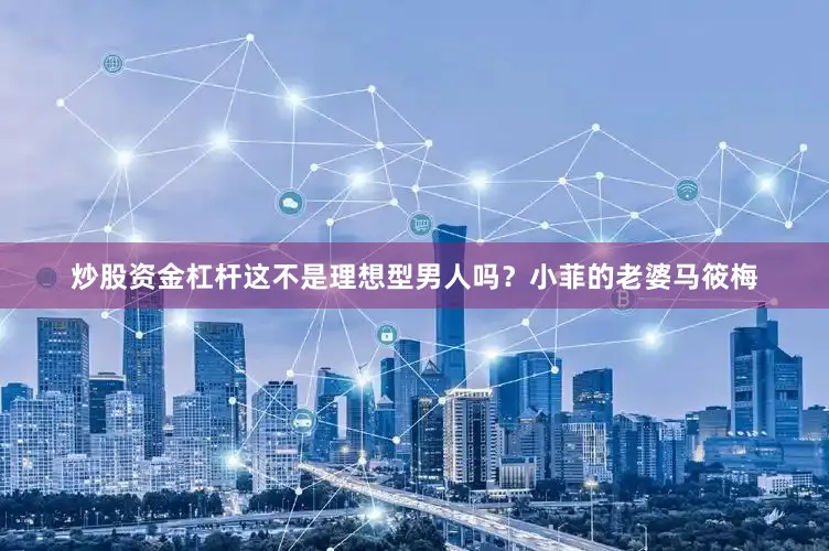 炒股资金杠杆这不是理想型男人吗？小菲的老婆马筱梅